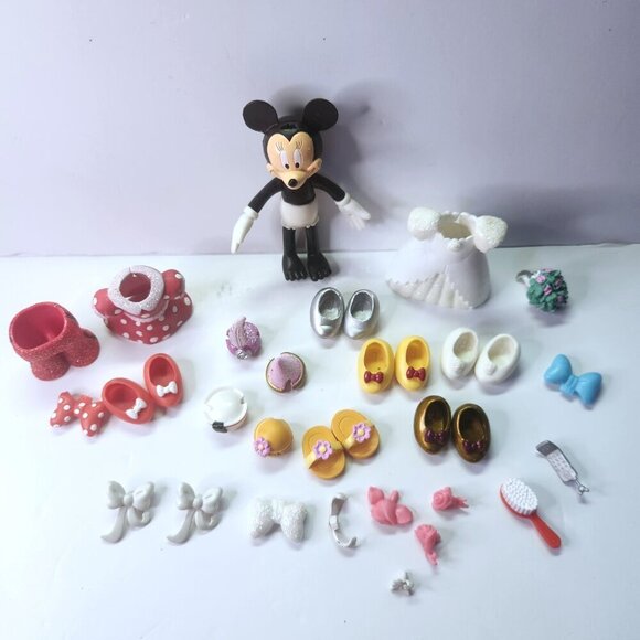 Disney Minnie Mouse Fashion Set Polly Pocket Dress up Lot 33 Individual Pieces - Picture 9 of 9